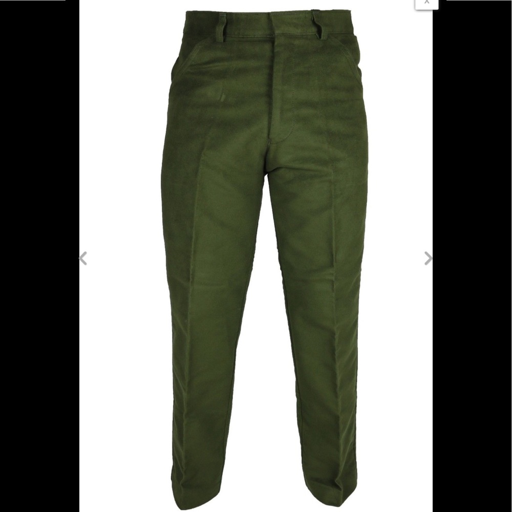 Moleskin  Long Olive Trousers Men Size 42